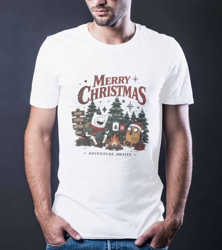 Adventure Time Merry Christmas Do People Better Adventure Awaits T-Shirt