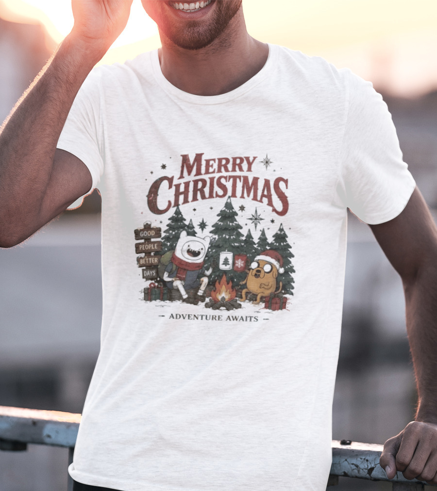 Adventure Time Merry Christmas Do People Better Adventure Awaits T-Shirt