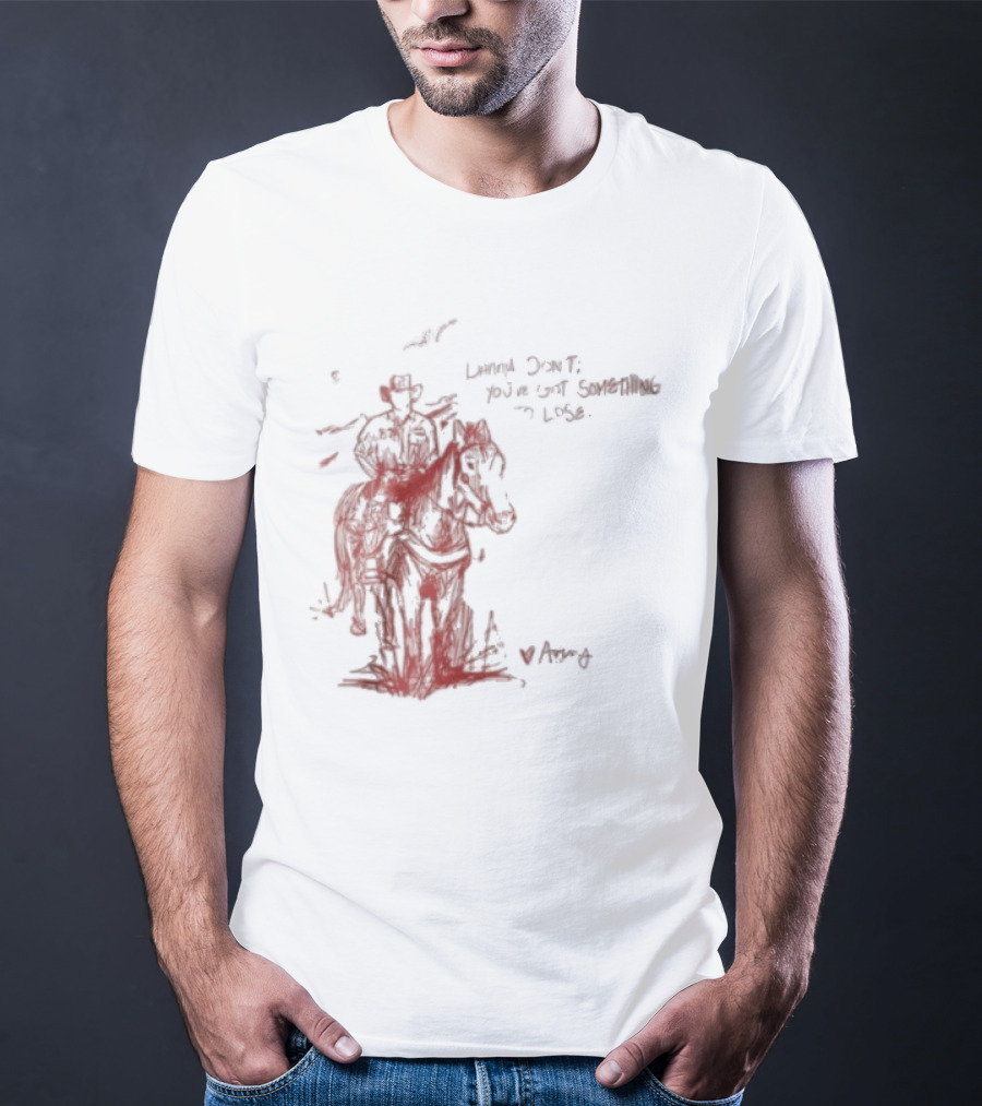Avery Anna Danny Art Cowboy With Heart And Butterfly T-Shirt