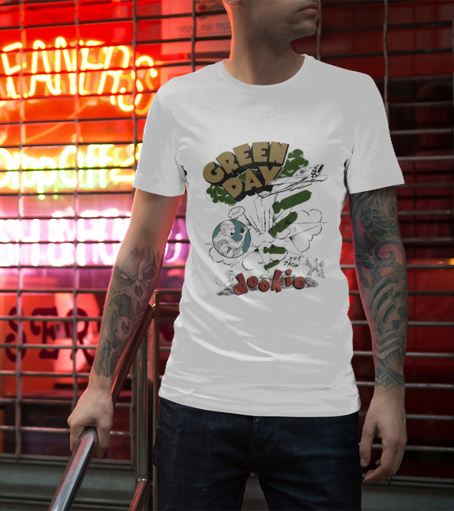 Green Day Dookie Explosion Earth Juniors Throw T-Shirt