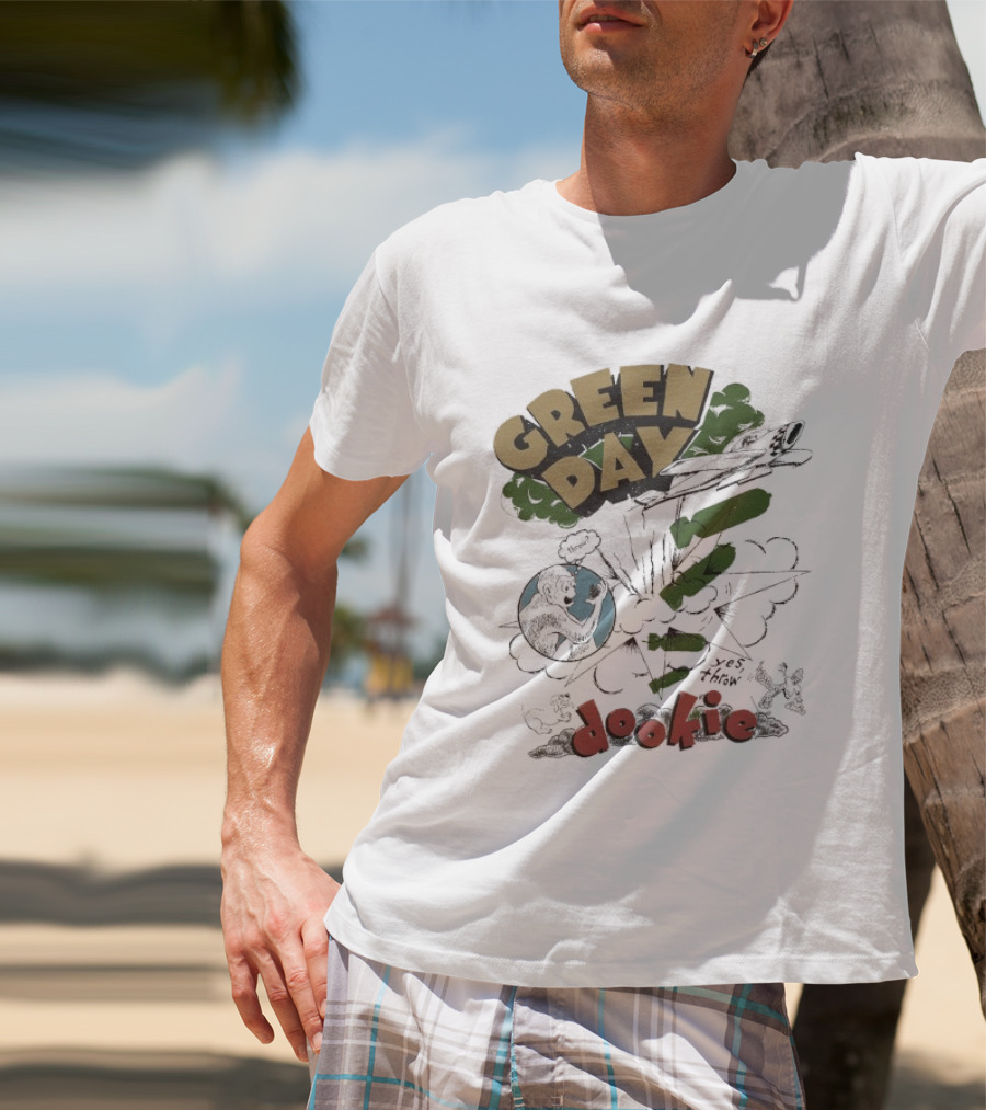 Green Day Dookie Explosion Earth Juniors Throw T-Shirt
