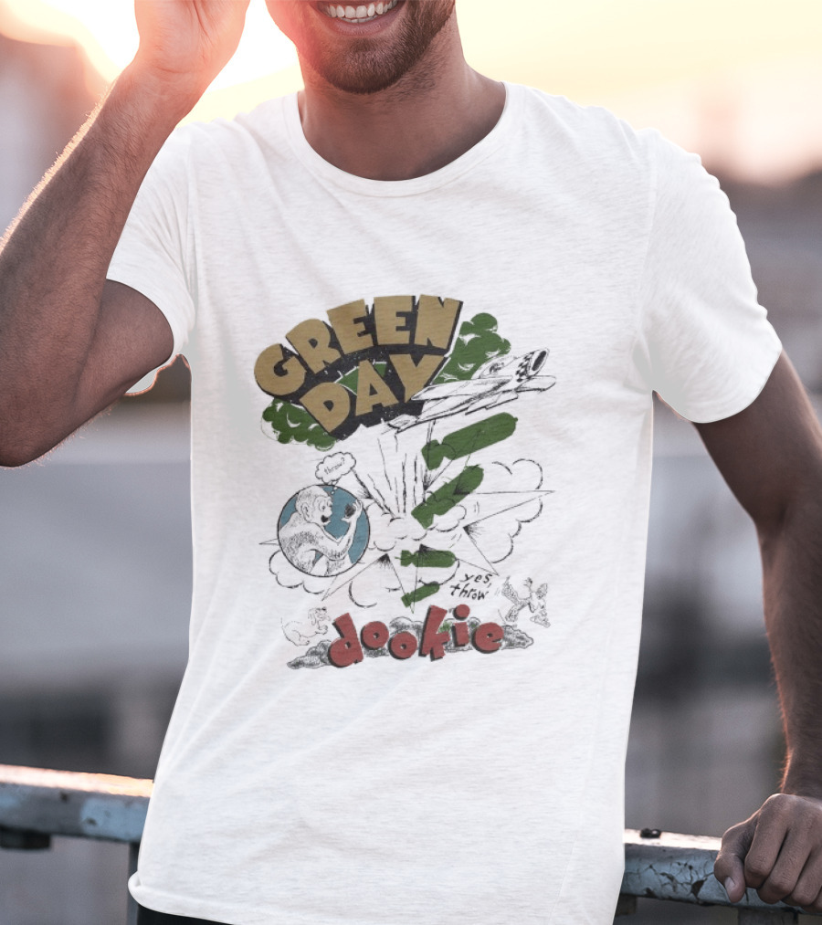Green Day Dookie Explosion Earth Juniors Throw T-Shirt