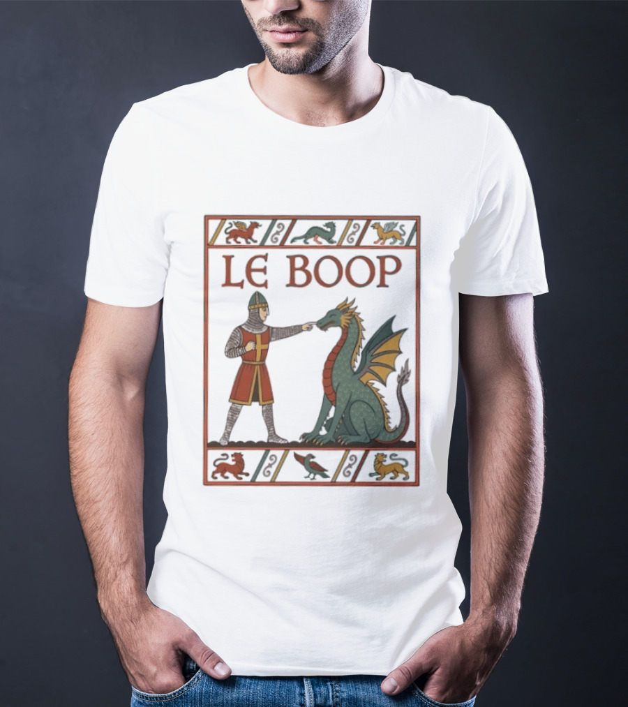 Le Boop Dragon And Knight Nostalgia Fantasy T-Shirt