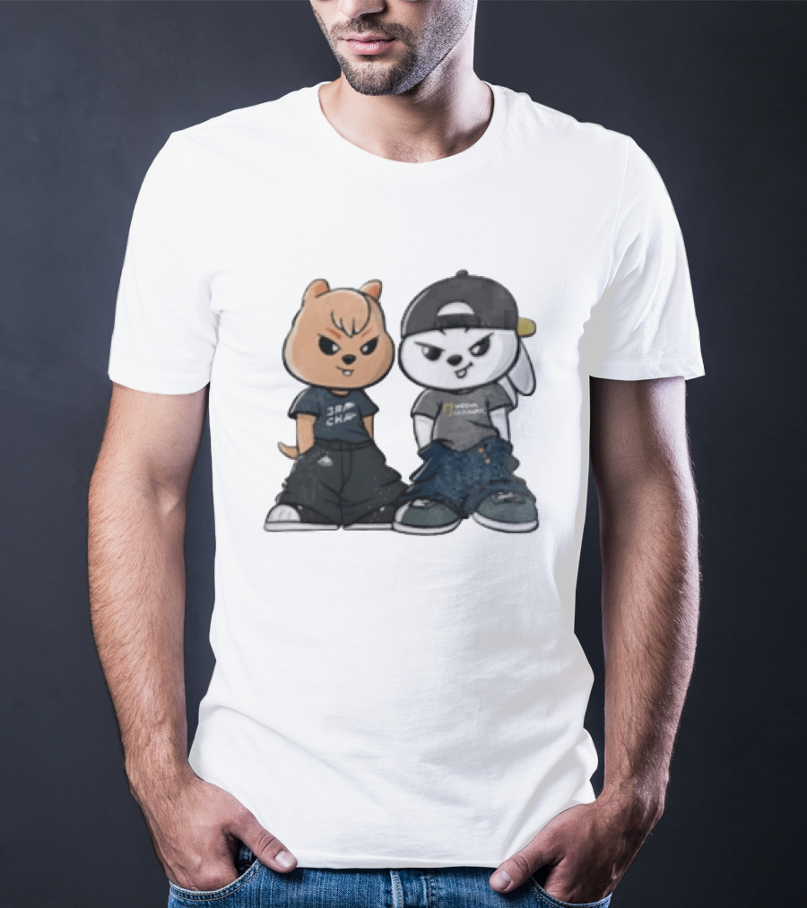 SKZOO Stray Kids Characters Han Quokka Leebit Streetwear T-Shirt