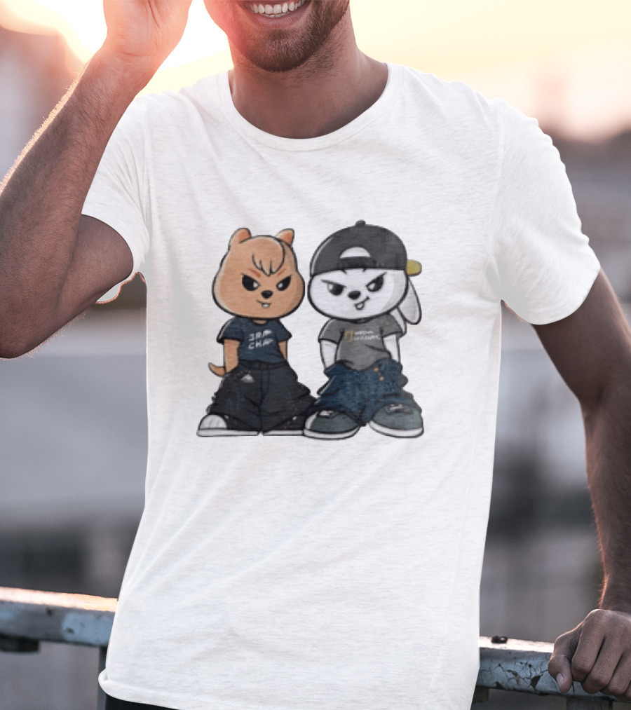 SKZOO Stray Kids Characters Han Quokka Leebit Streetwear T-Shirt