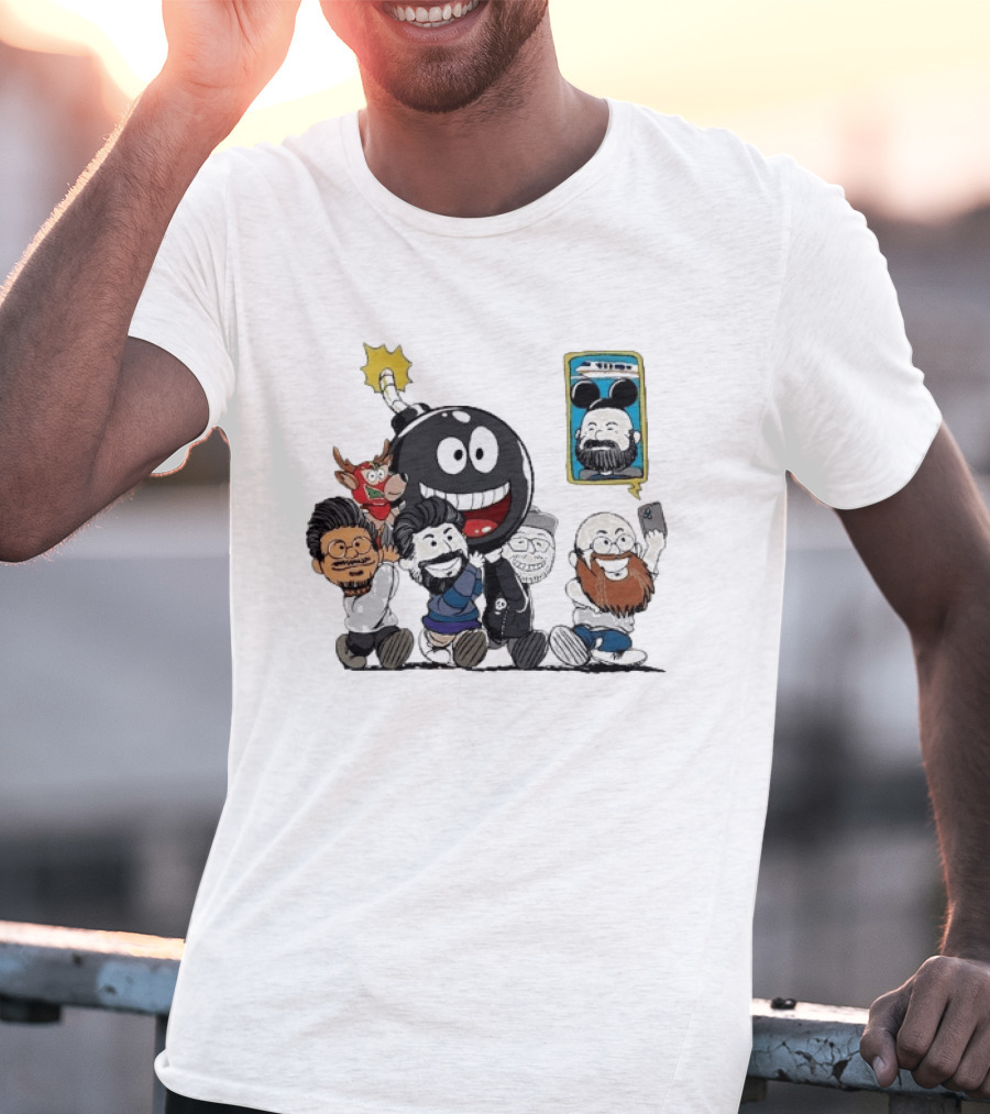 We Bought A Bomb Cartoon Characters With Deer And Giant Bomb T-Shirt