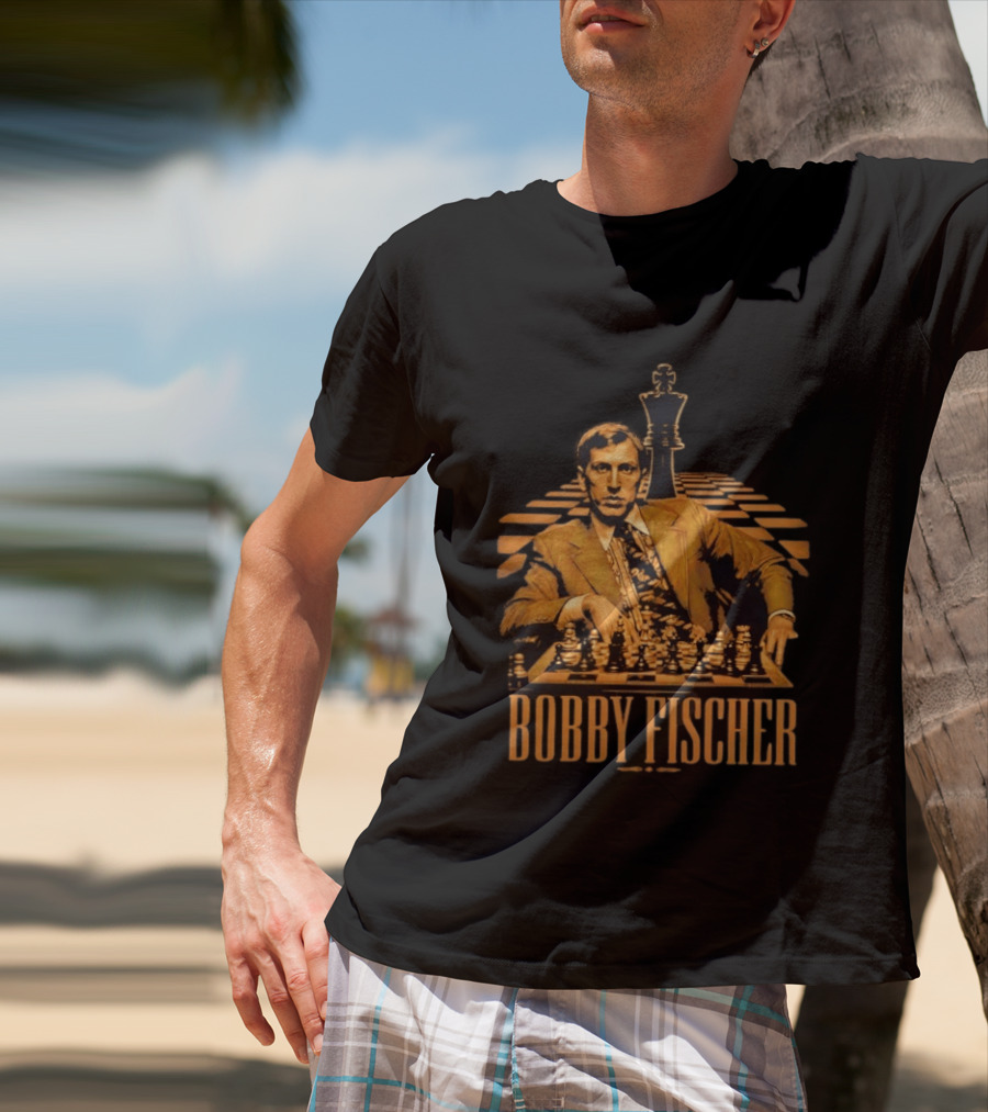 Bobby Fischer Chess Grandmaster Iconic Pose T-Shirt