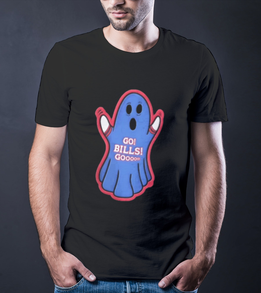 GO Bills Gooooo Blue Ghost In Sports Sleeves T-Shirt