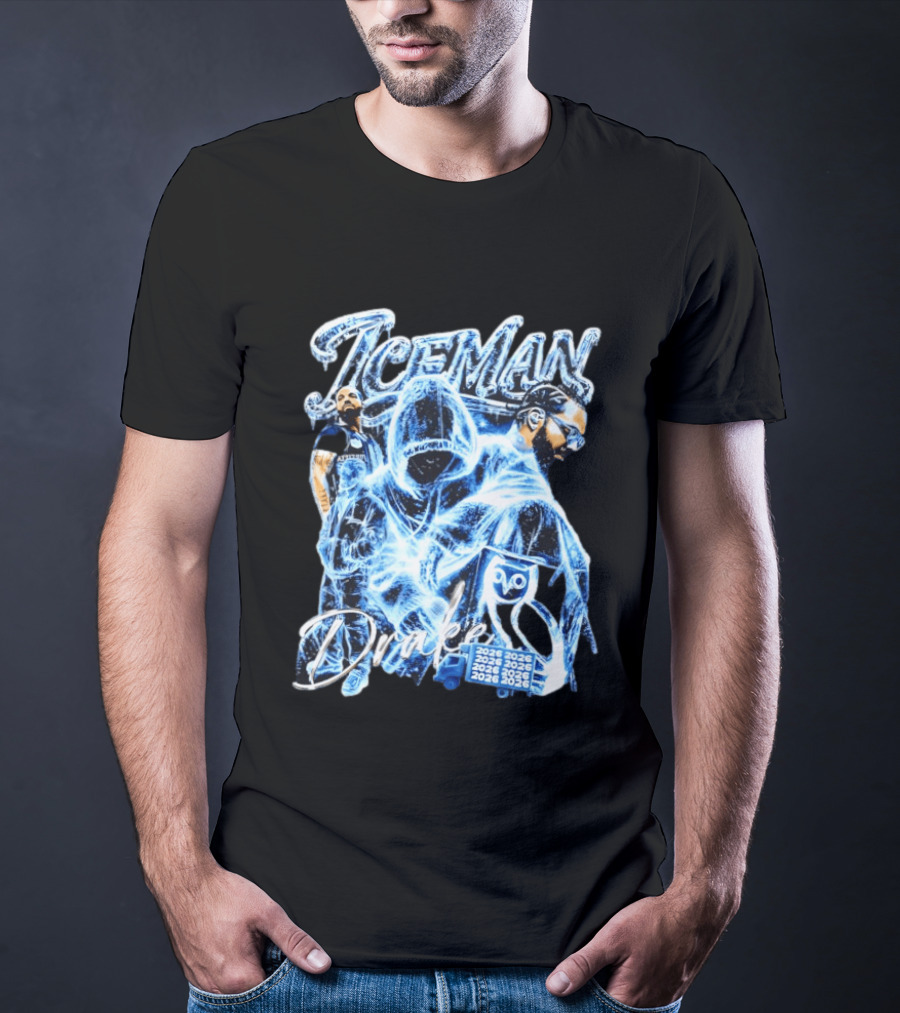 Drake Iceman 2026 Halloween Blue Neon T-Shirt