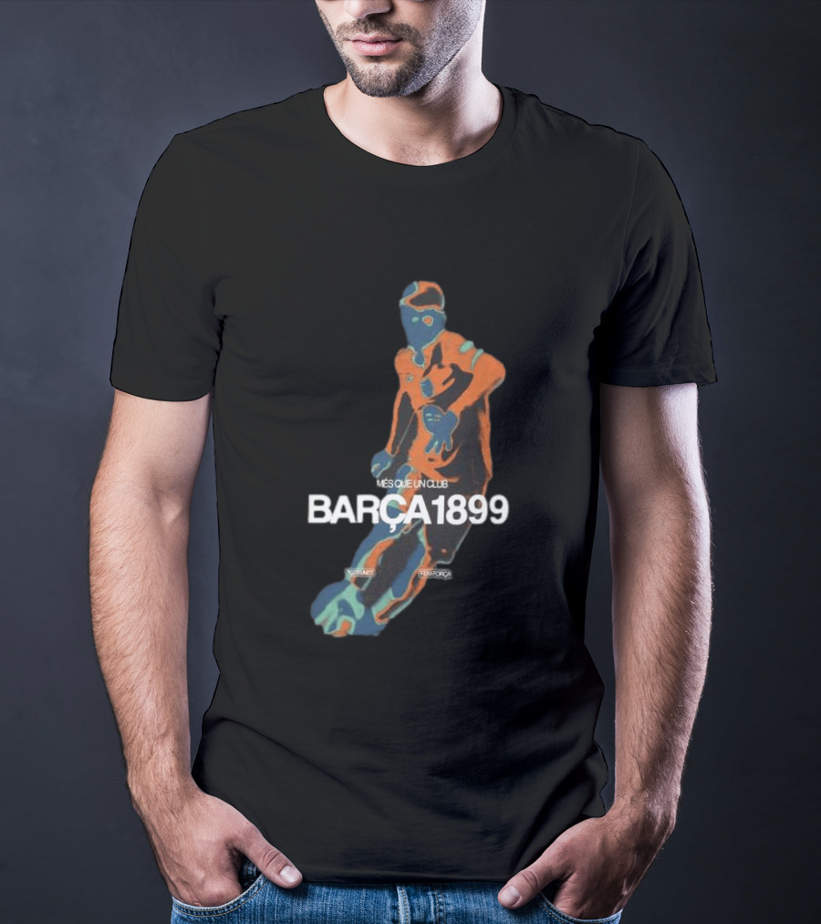 BARÇA 1899 Més Que Un Club Vibrant Black Pulse Player FCBarcelona T-Shirt