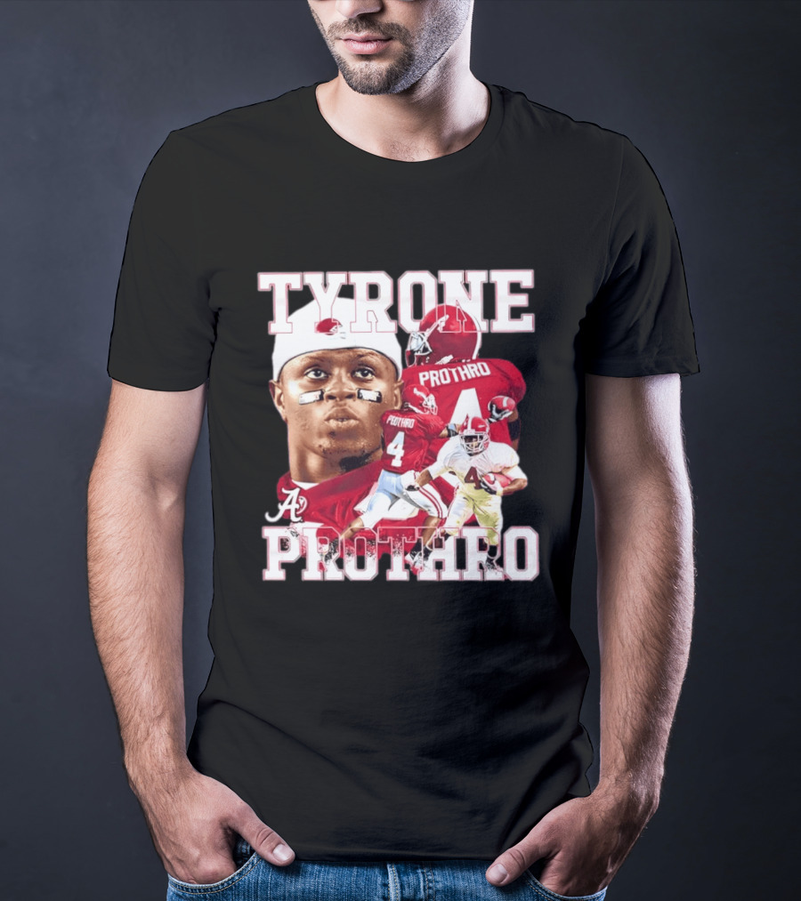 Football Alumni Alabama Crimson Tide Tyrone Prothro Player Collage Athletics T-Shirt