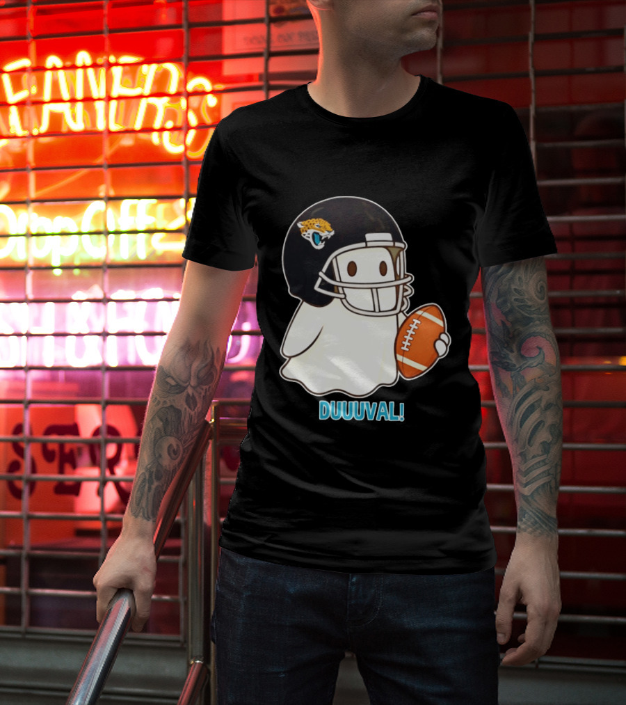 Jacksonville Jaguars Ghost Football Duuuval Halloween 2026 T-Shirt