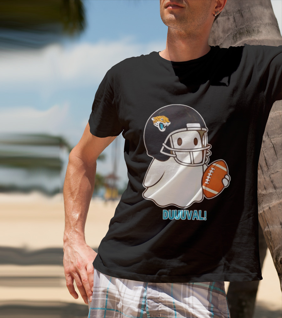 Jacksonville Jaguars Ghost Football Duuuval Halloween 2026 T-Shirt