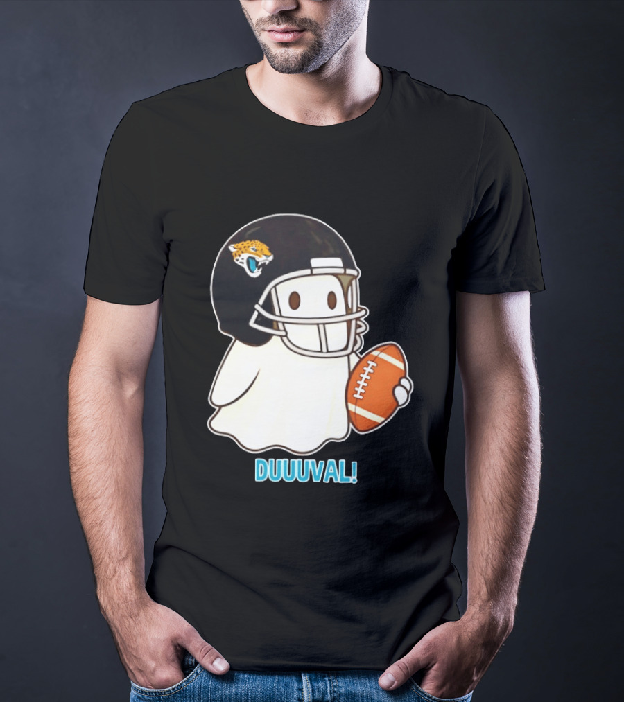 Jacksonville Jaguars Ghost Football Duuuval Halloween 2026 T-Shirt