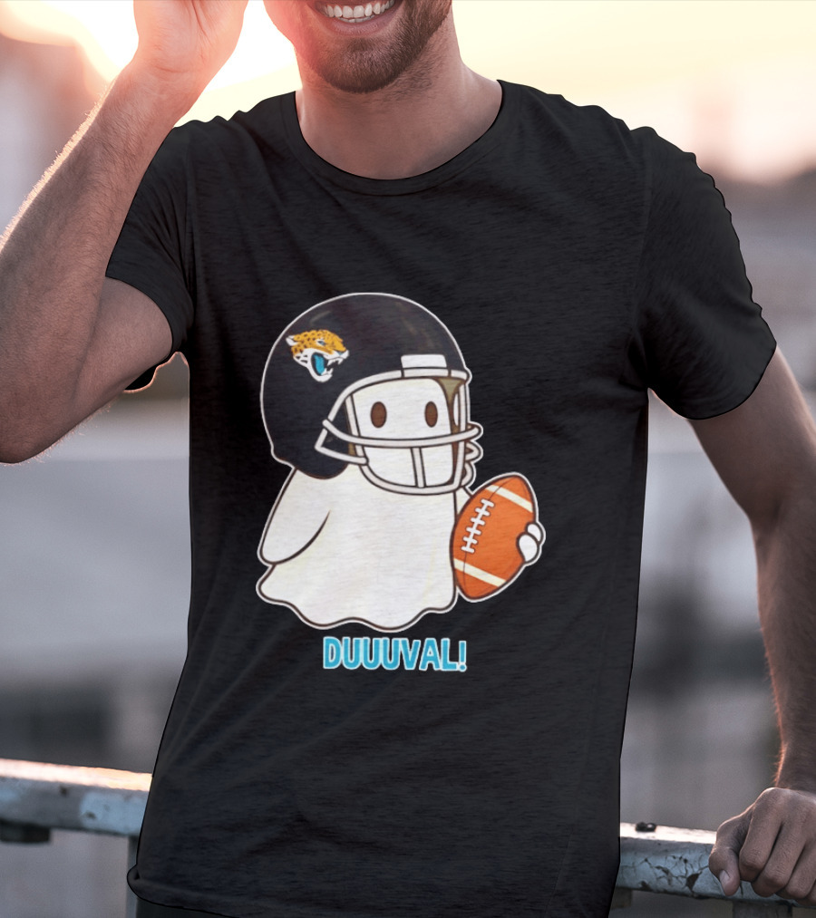 Jacksonville Jaguars Ghost Football Duuuval Halloween 2026 T-Shirt