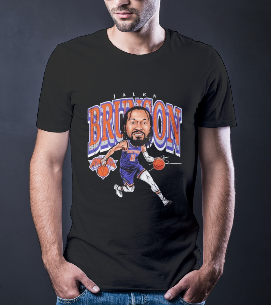Jalen Brunson 11 New York Knicks Basketball Cartoon T-Shirt