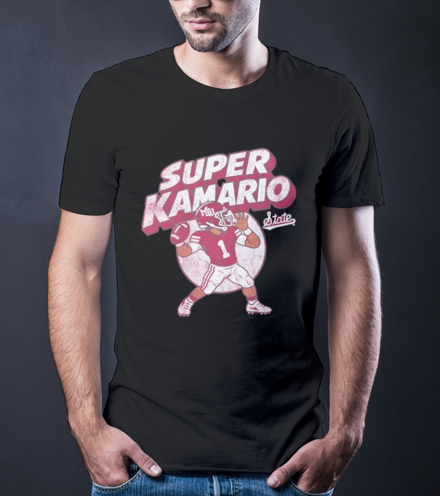 Super KaMario State No 1 Mississippi Bulldogs Football T-Shirt