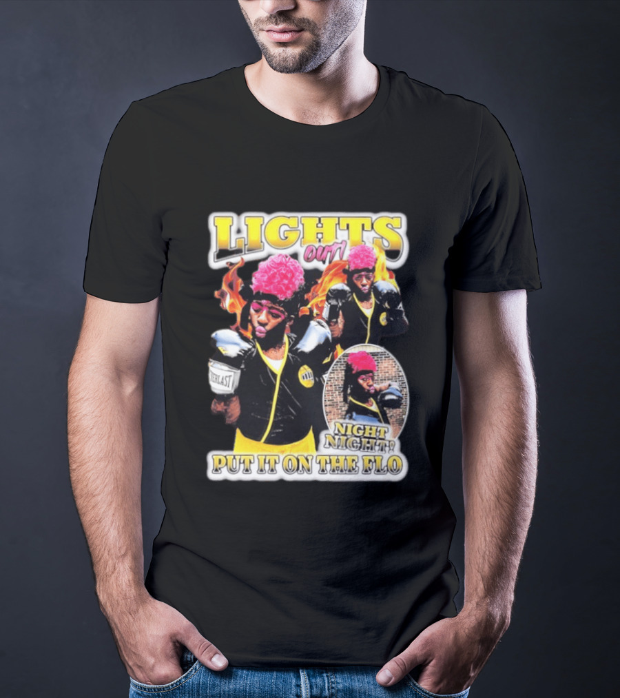 Laquanda Lights Out Night Night Put It On The Flo Boxing Gloves T-Shirt