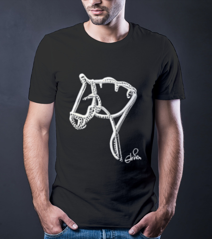 Lover Saraatit Done A Gathinb Apn Smapl Lack Horse Sketch T-Shirt