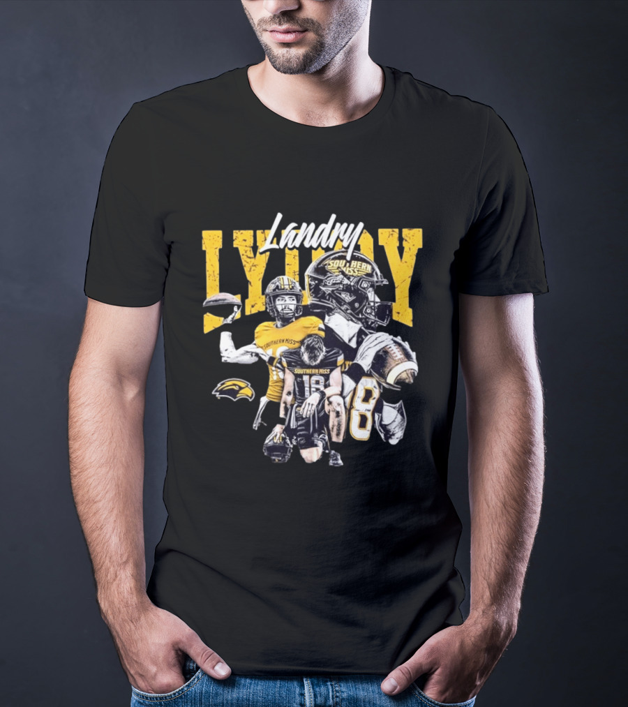 Landry Lyddy Southern Miss Golden Eagles NCAA Football Collage T-Shirt