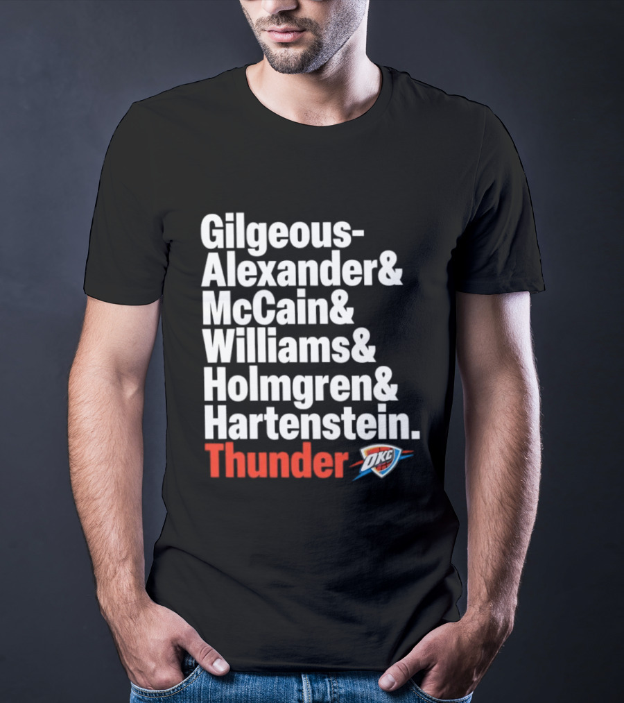 Oklahoma City Thunder 2026 Gilgeous Alexander McCain Williams Holmgren Hartenstein T-Shirt
