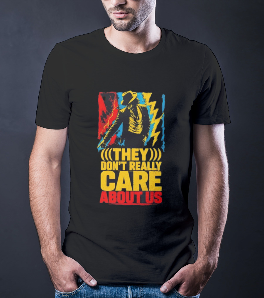 They Don't Really Care About Us Michael Jackson Iconic Pose Lightning T-Shirt