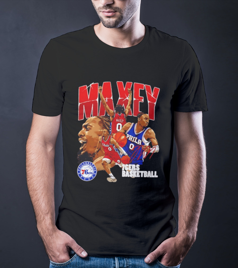 Tyrese Maxey Philadelphia 76ers Collage T-Shirt