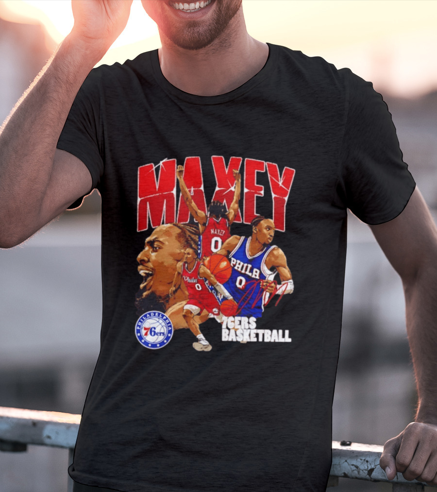Tyrese Maxey Philadelphia 76ers Collage T-Shirt