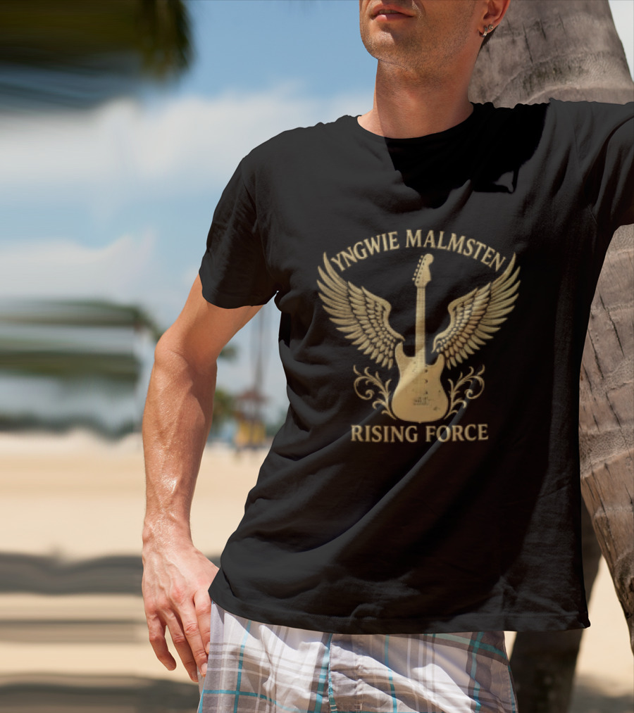 Yngwie Malmsten Rising Force Electric Guitar Wings T-Shirt