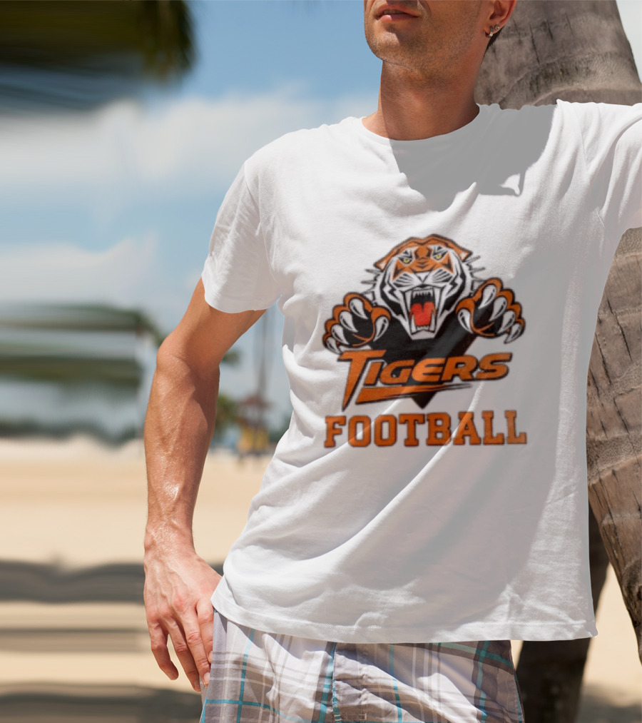 Tigers Football Sports Team Fierce Mascot Claw T-Shirt
