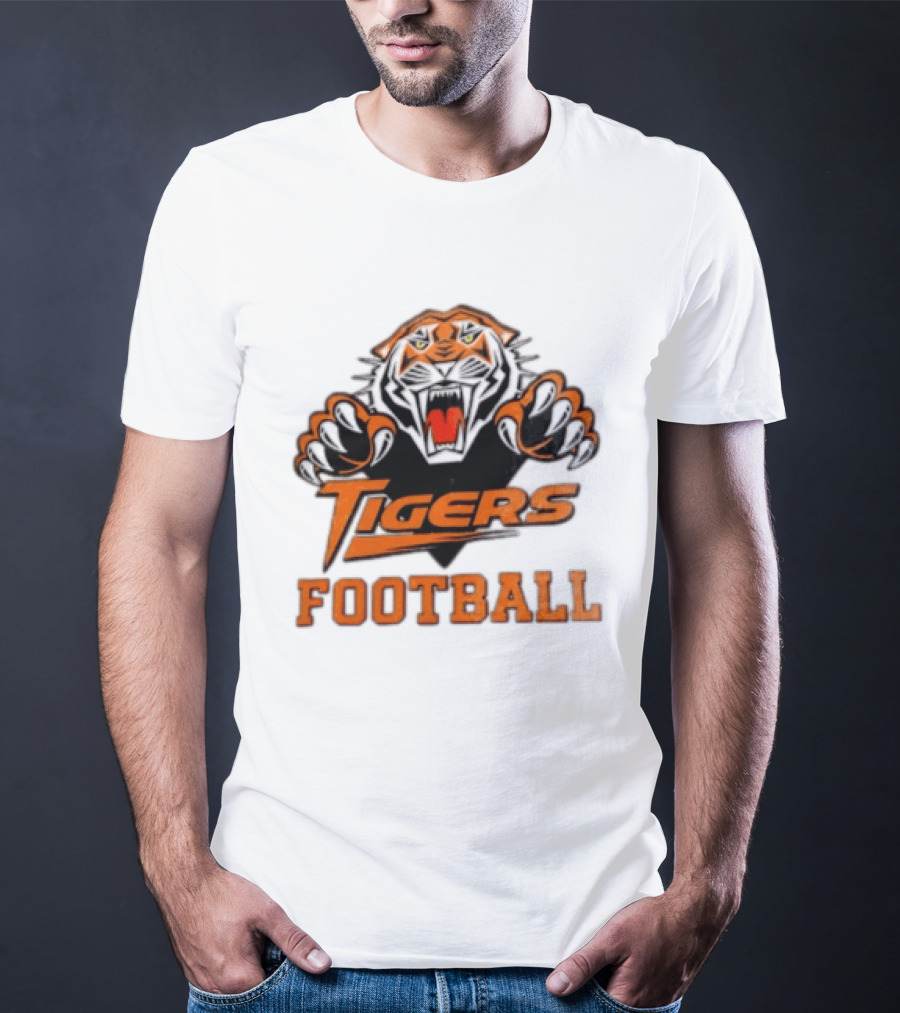 Tigers Football Sports Team Fierce Mascot Claw T-Shirt