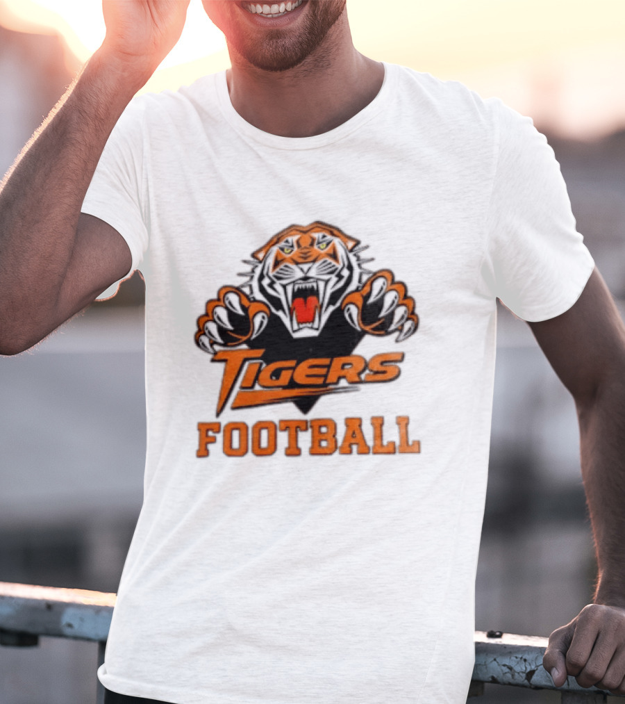 Tigers Football Sports Team Fierce Mascot Claw T-Shirt