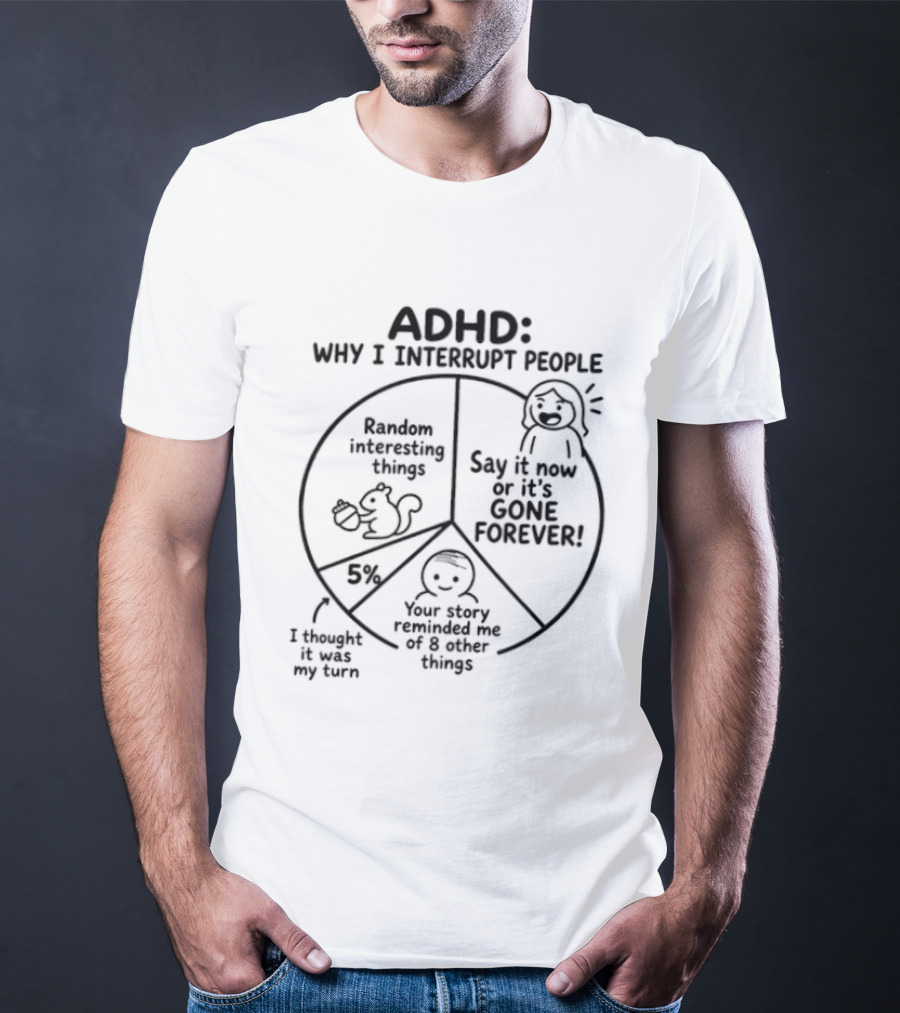 ADHD Why I Interrupt Random Intrusive Say Forever Forget Important Things T-Shirt