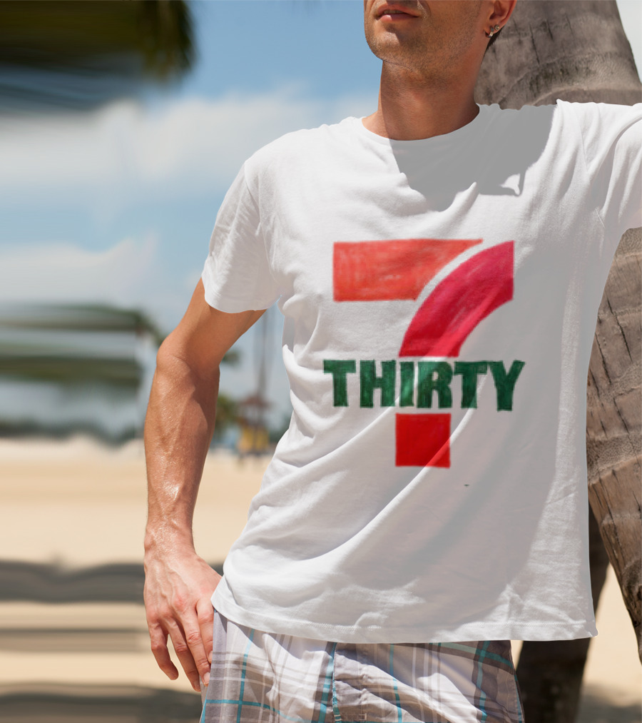 Asspizza Store 7 Thirty Hand Drawn Red Green Number T-Shirt