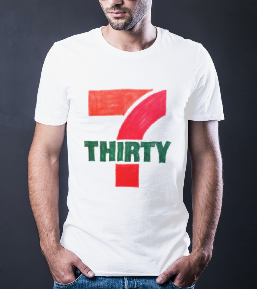 Asspizza Store 7 Thirty Hand Drawn Red Green Number T-Shirt