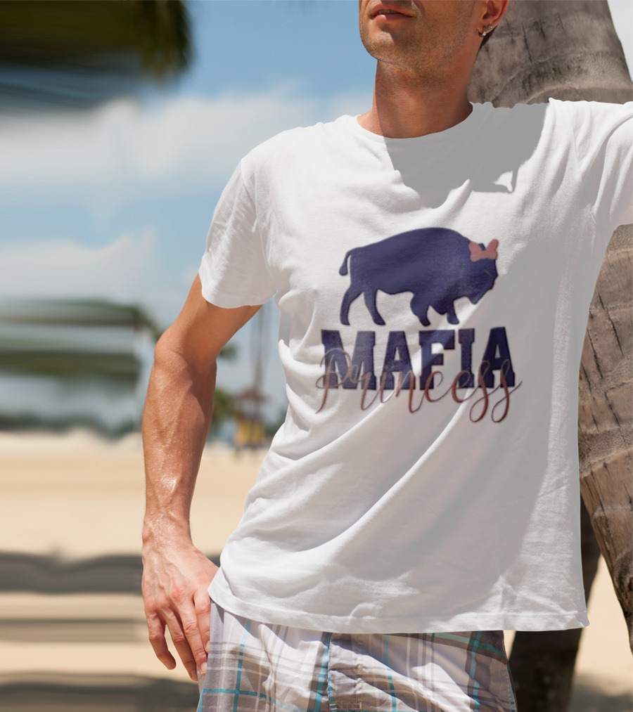 Buffalo Bills Mafia Princess Blue Buffalo Red Bow T-Shirt