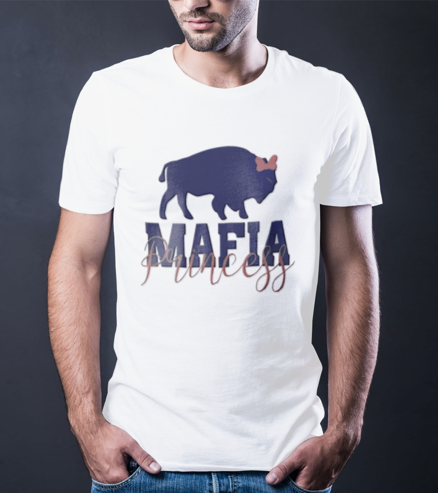 Buffalo Bills Mafia Princess Blue Buffalo Red Bow T-Shirt