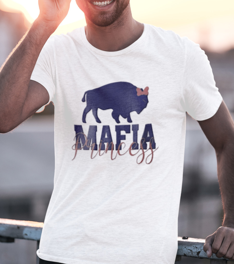 Buffalo Bills Mafia Princess Blue Buffalo Red Bow T-Shirt