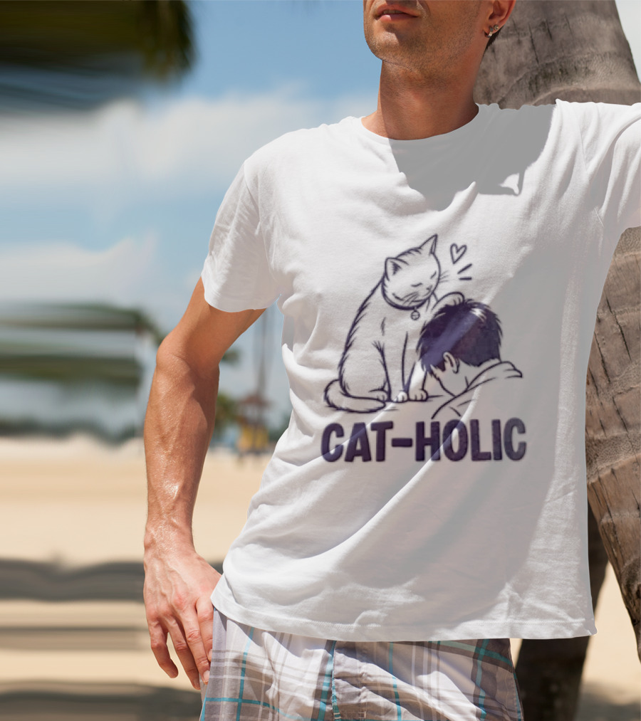 Cat Holic Feline Lover And Pet Owner Connection T-Shirt