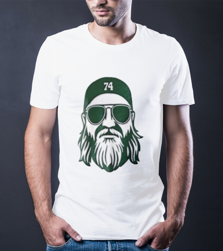 Bearded Man Sunglasses Hat 74 T-Shirt