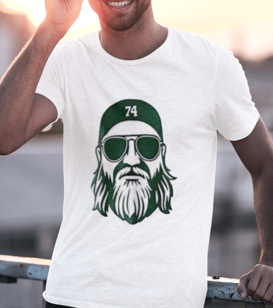 Bearded Man Sunglasses Hat 74 T-Shirt