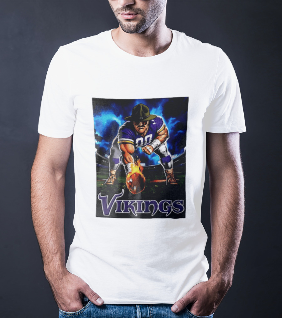 Vikings Ivan Pace Jr Muscular Football Player 00 Powerful Athletic Figure T-Shirt