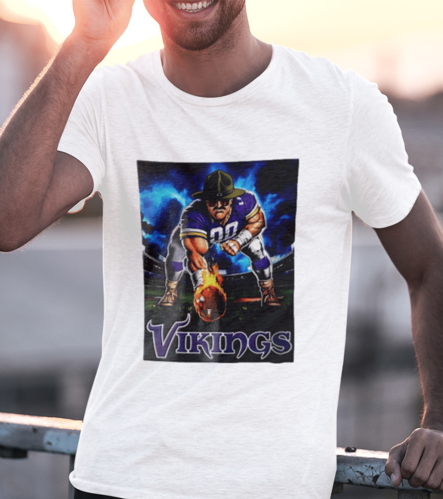 Vikings Ivan Pace Jr Muscular Football Player 00 Powerful Athletic Figure T-Shirt