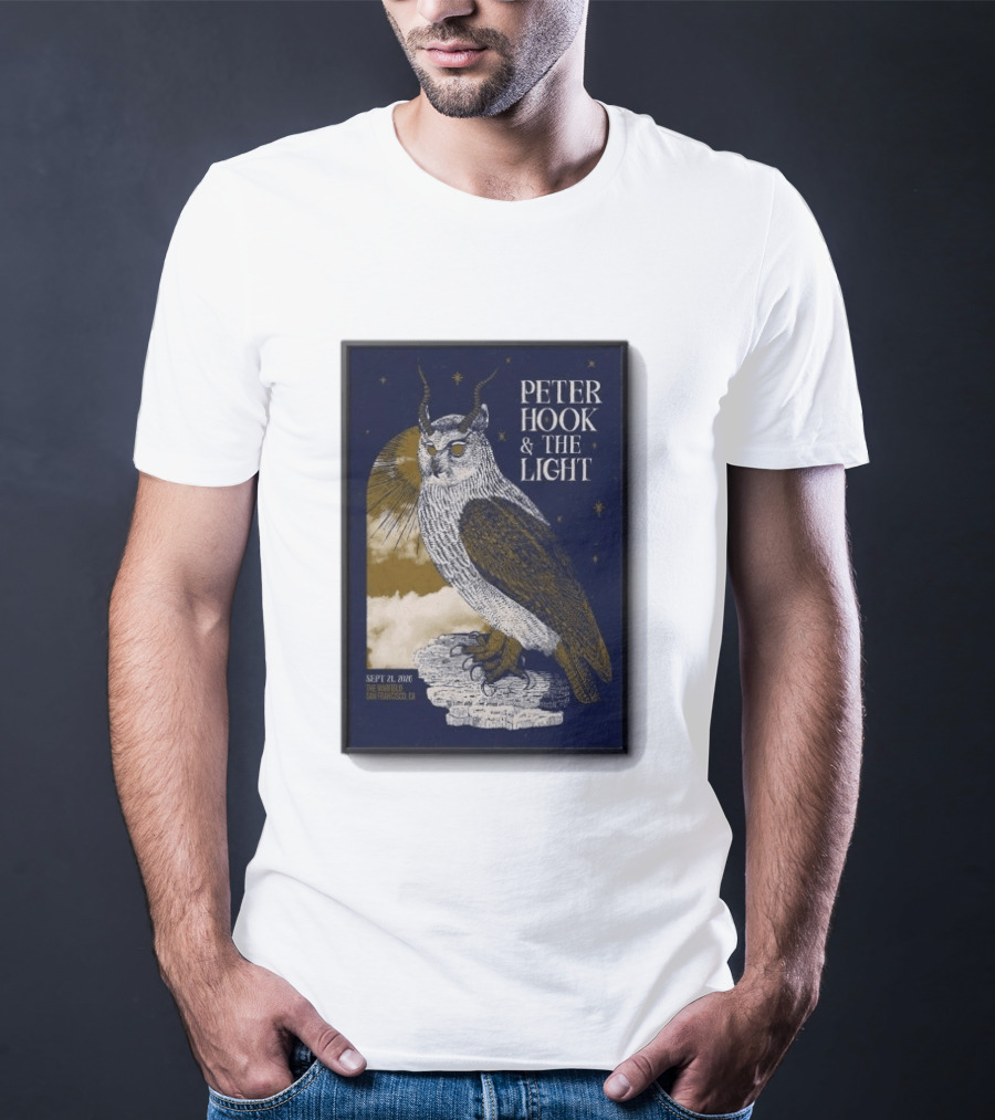 Peter Hook & The Light Sept 21 2026 San Francisco CA Owl T-Shirt