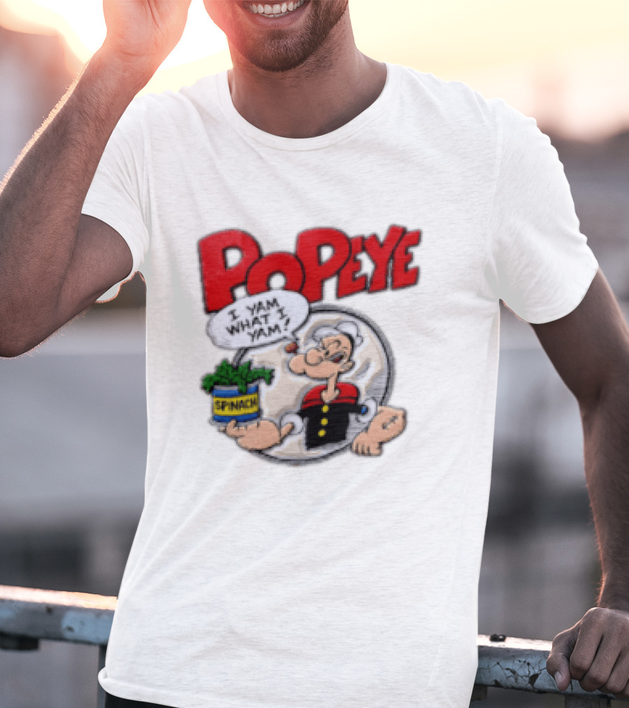 Popeye I Yam What I Yam Spinach Classic Cartoon T-Shirt