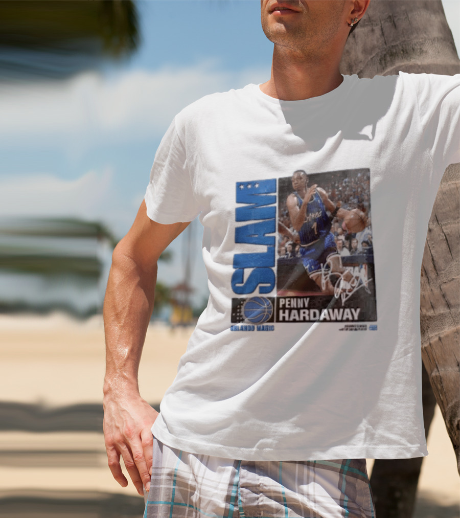SLAM Top 500 Penny Hardaway Basketball Orlando Magic Jersey T-Shirt