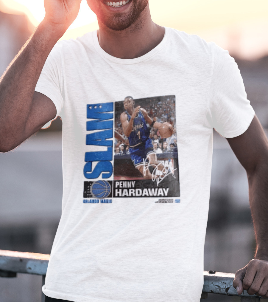 SLAM Top 500 Penny Hardaway Basketball Orlando Magic Jersey T-Shirt