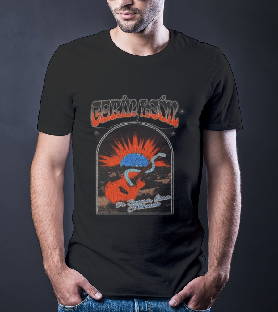 Carin Leon De Sonora Para El Mundo Guitar Sunrise T-Shirt