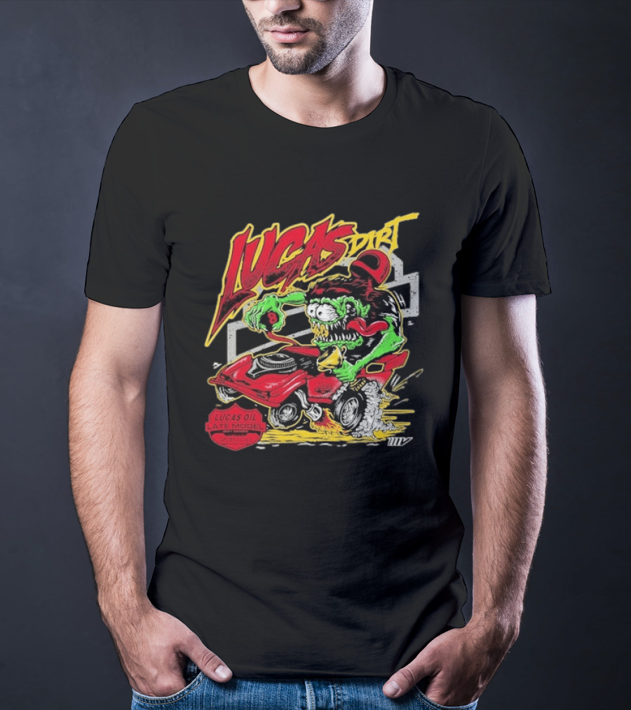 Lucas Dirt Floracing Mad Mark Lucas Oil Late Model T-Shirt