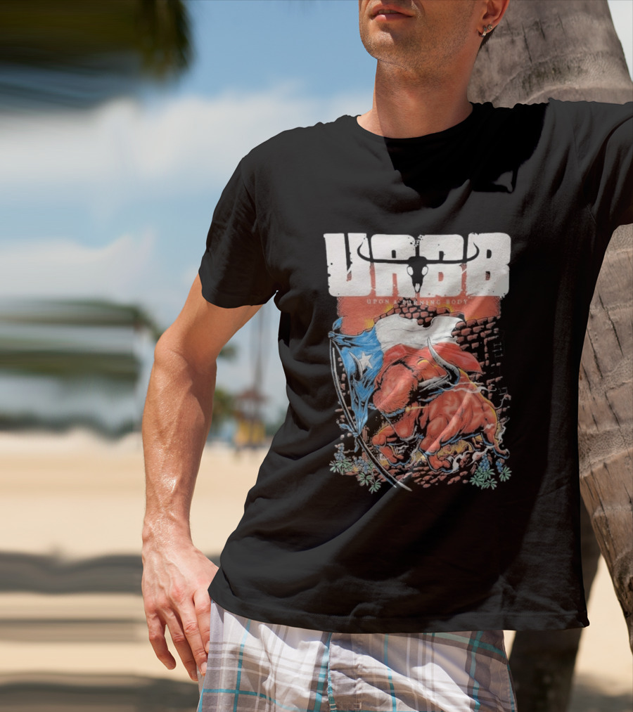Upon A Burning Body URBB Bull Flag Texas T-Shirt